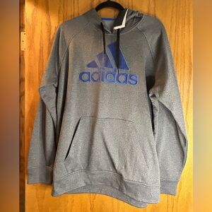 Adidas Men’s Hoodie NWT Large Gray with Blue